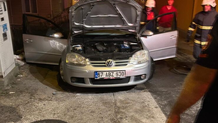 Park halindeyken alev aldı…