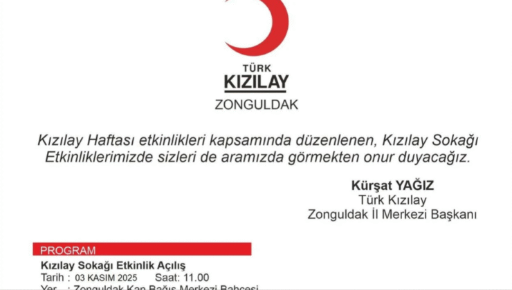 Kızılay haftası etkinliklerle kutlanacak…