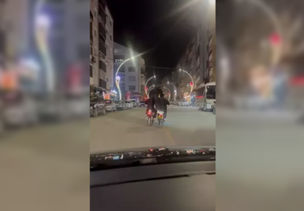 Elektrikli bisikletlerle tehlikeli yolculuk…