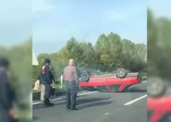 Otomobil takla attı: 1 yaralı…